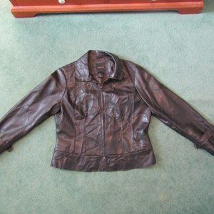 Faux Leather Spanner Biker Jacket